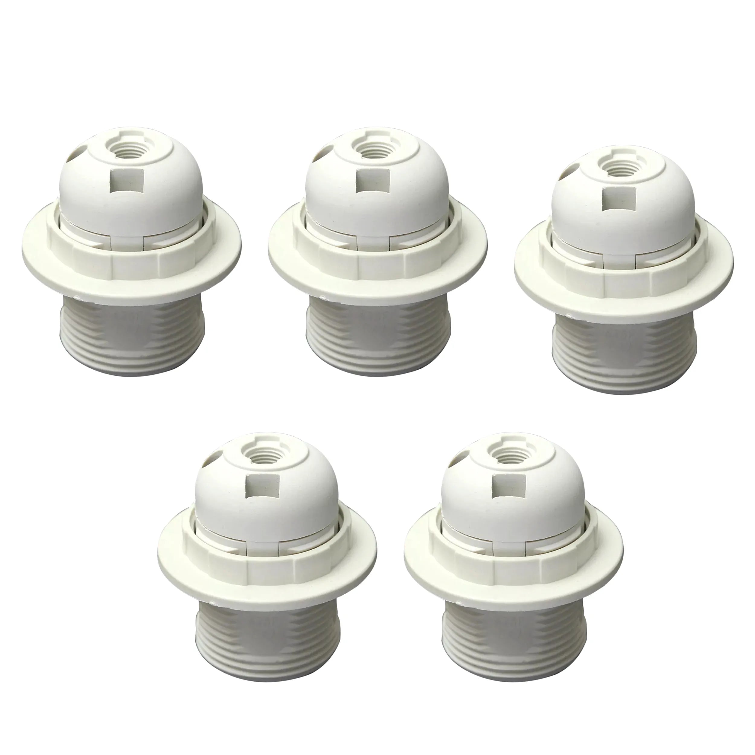 Vintage E27 Bulb Holder Pendant Socket Black 5 Pack ~4368