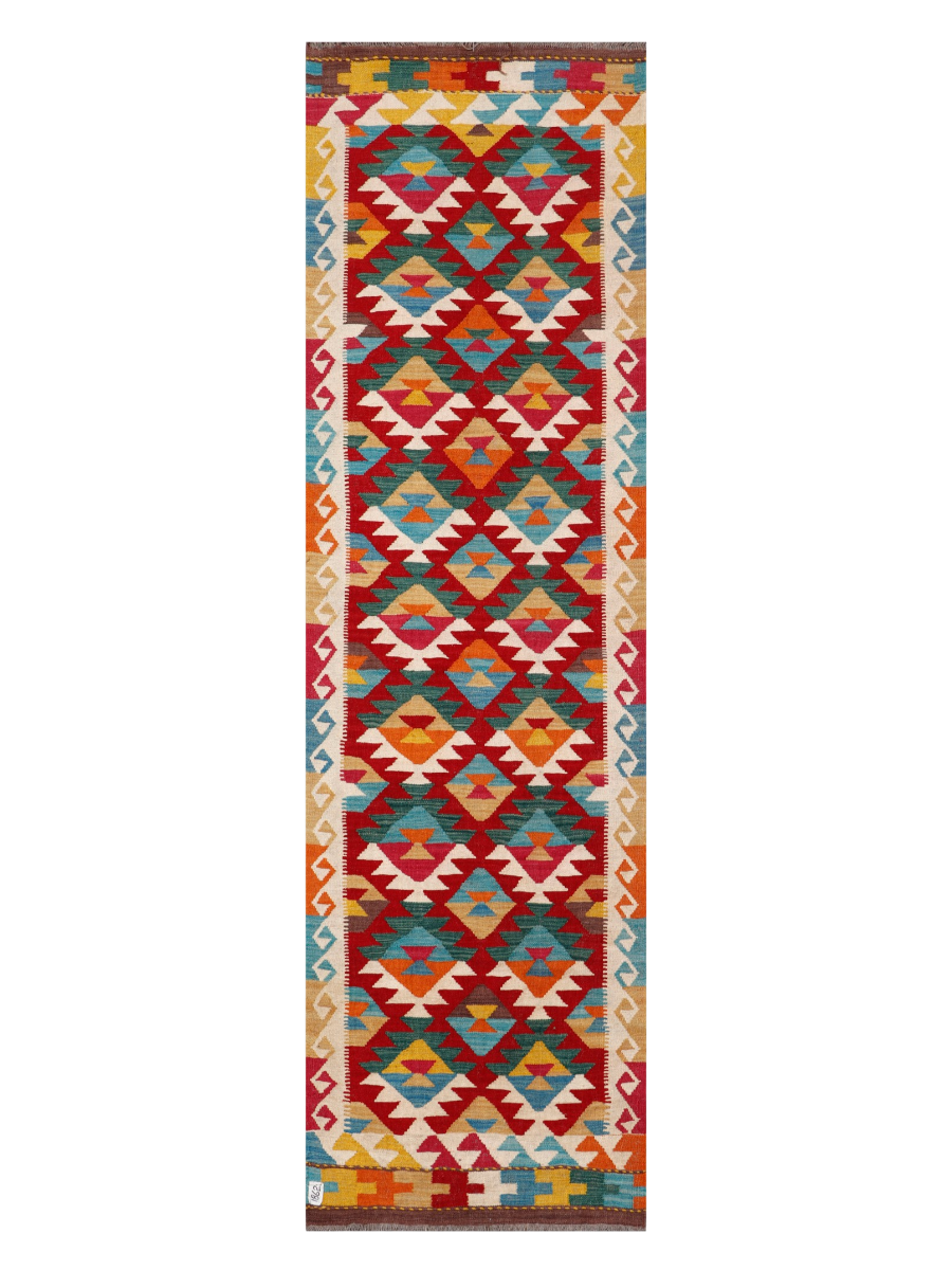 Maimana Kilim Runner - 293 × 84 cm (9'7" x 2'9")