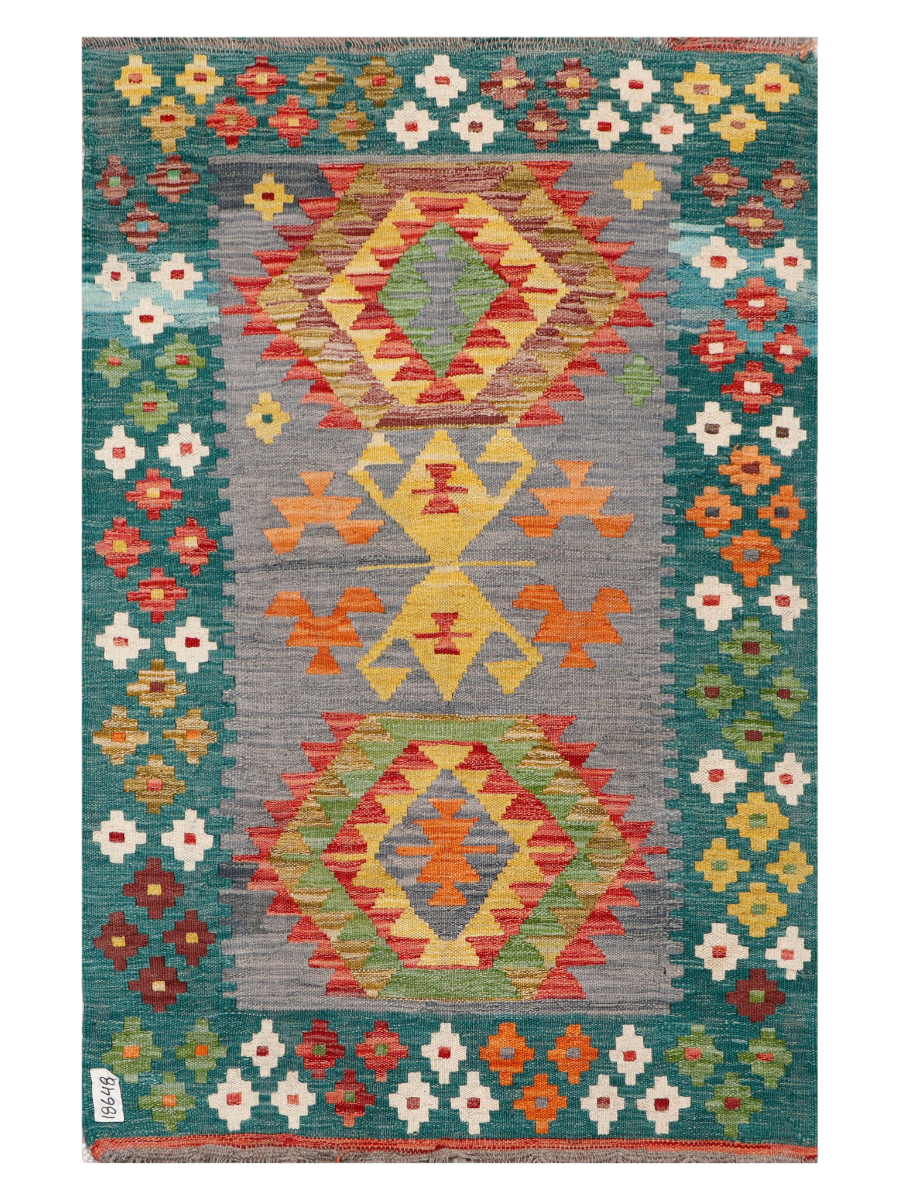 Maimana Kilim - 150 × 98 cm (4'11" x 3'3")