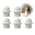 Vintage E27 Bulb Holder Pendant Socket Black 5 Pack ~4368