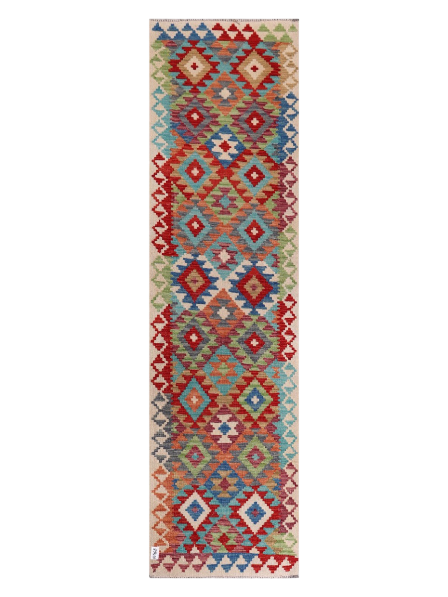 Maimana Kilim Runner - 290 × 79 cm (9'6" x 2'7")