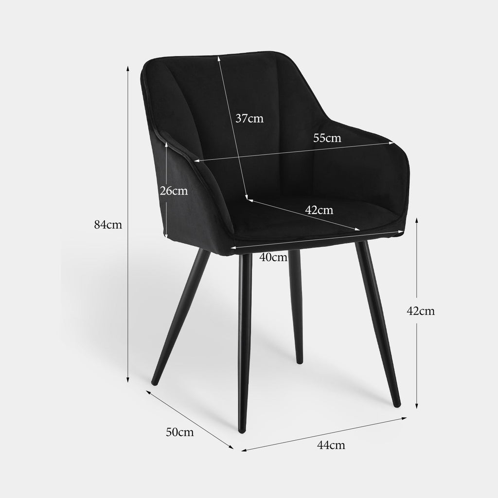 Earven Velvet Dining Chairs [Set of 2]