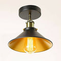 Black Gold Inner Cone Metal Easy Fit E27 Pendant Lamp Shade~1113
