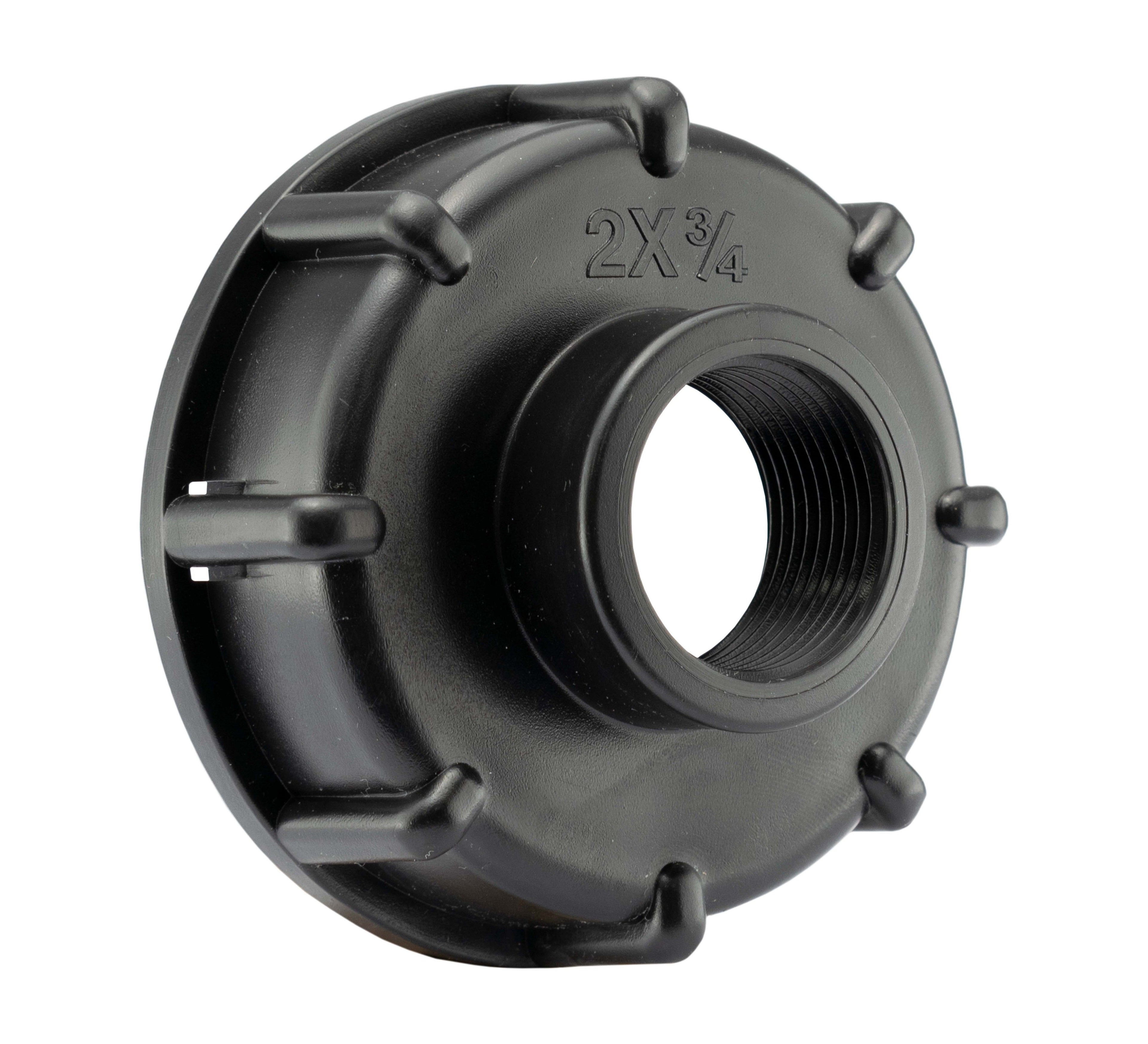 IBC 2 S60X6 Cap with Lever Valve and 20mm MDPE Straight for Brass Water Fitting