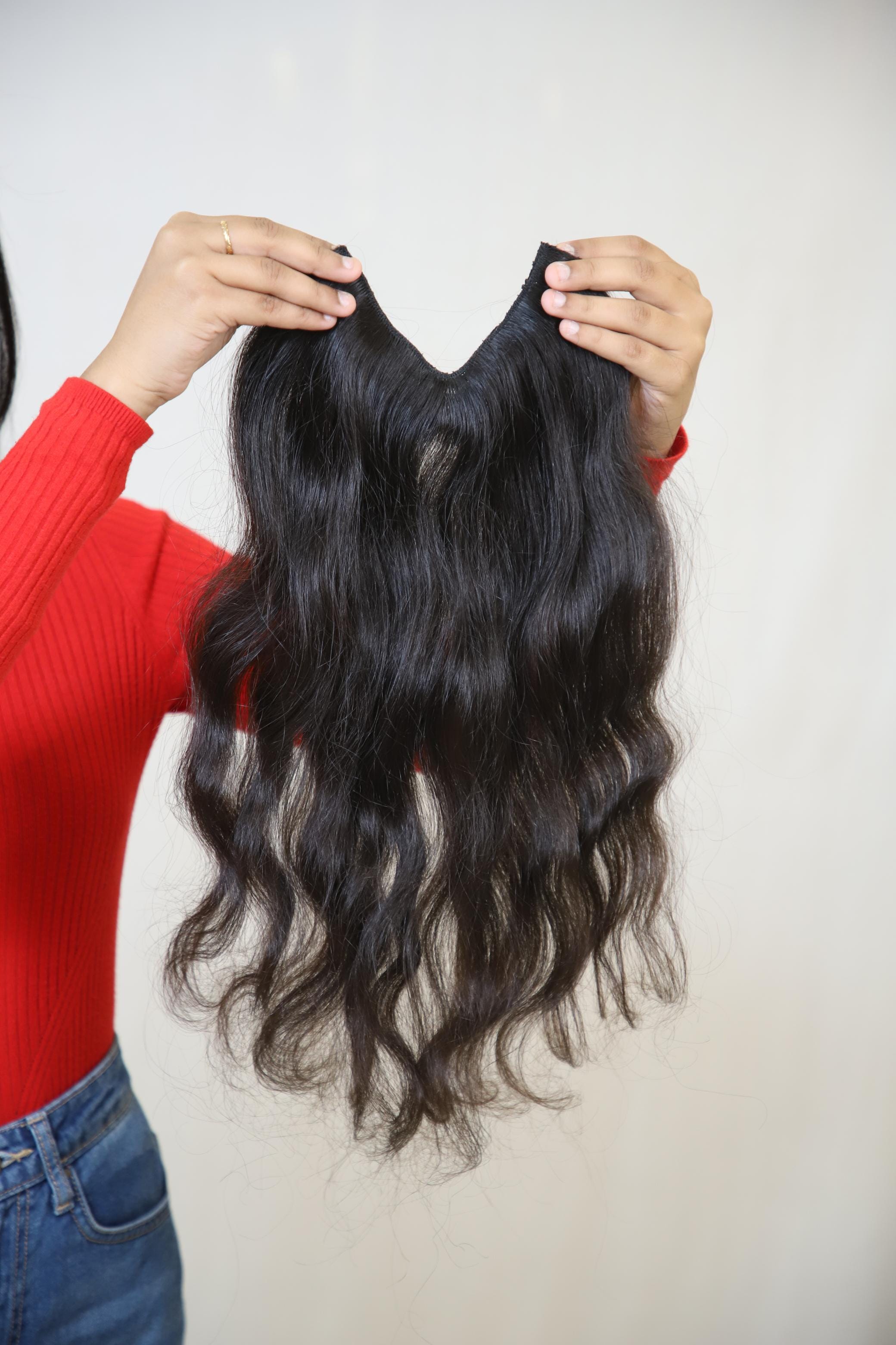V-Shape Clip-In Volumizer | Back & Side Volume with Layered Fall | Remy Hair India