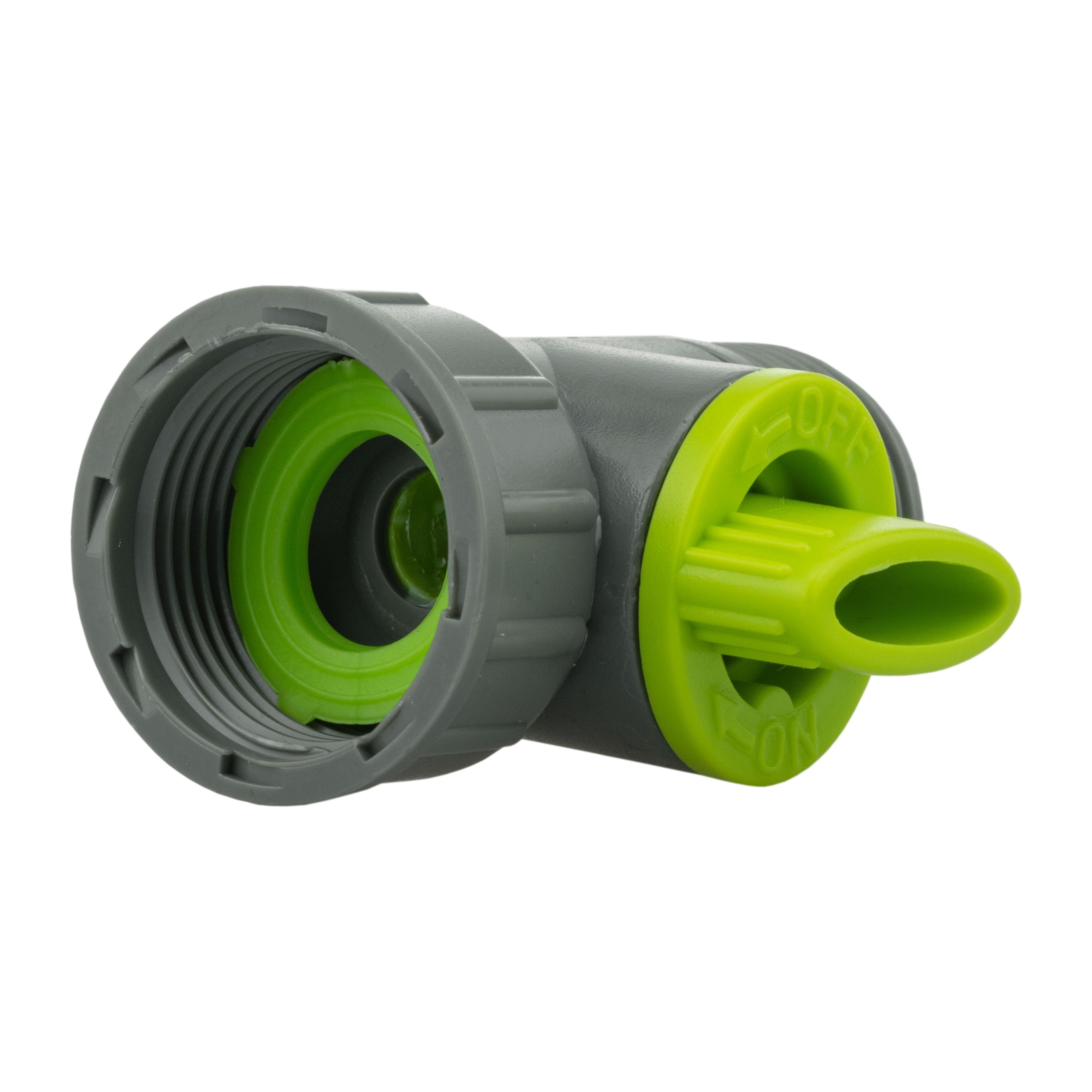 Tap Adapter with Valve 3/4in BSPM-F Lime Outdoor Watering Kit BSP Thread Fitting