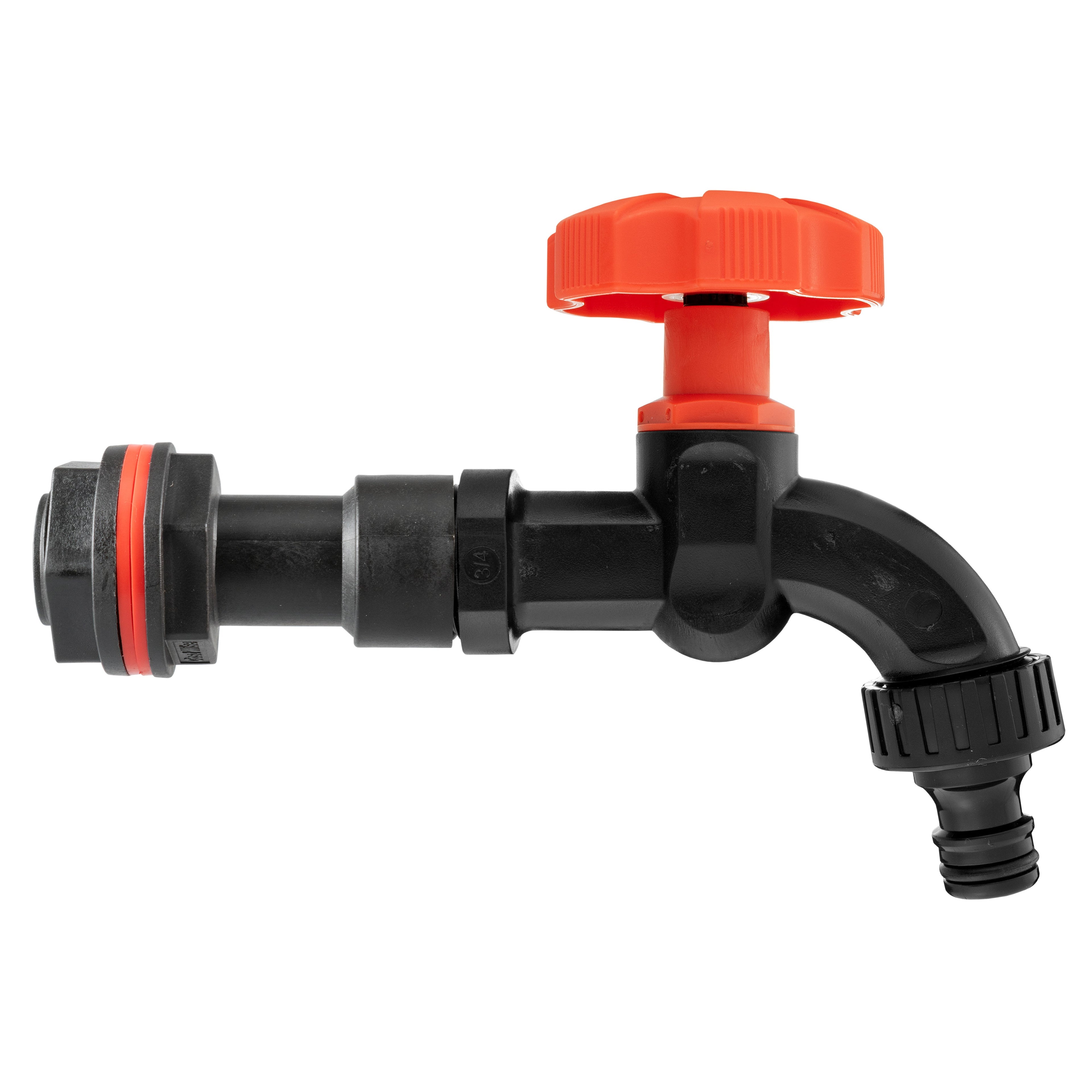 Water Butt Extension Kit 3/4in with Black Dial Tap Hose Pipe Fitting Tap Adapter