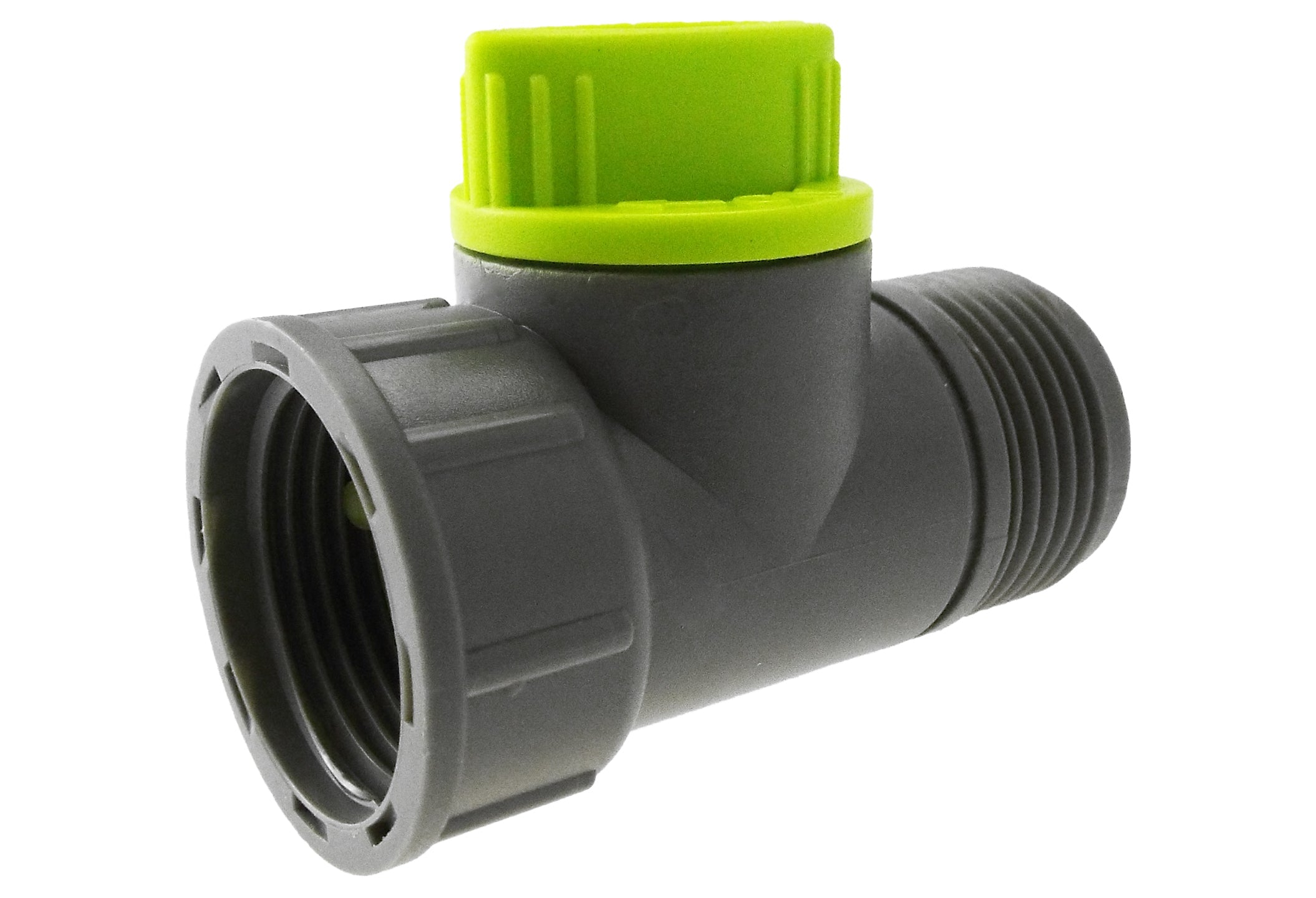 Tap Adapter with Valve 3/4in BSPM-F Lime Outdoor Watering Kit BSP Thread Fitting
