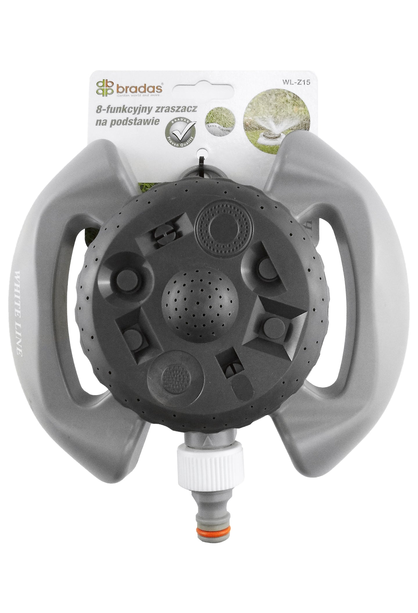 8-Pattern Static Lawn Sprinkler White Line Outdoor Watering Kit Garden Watering