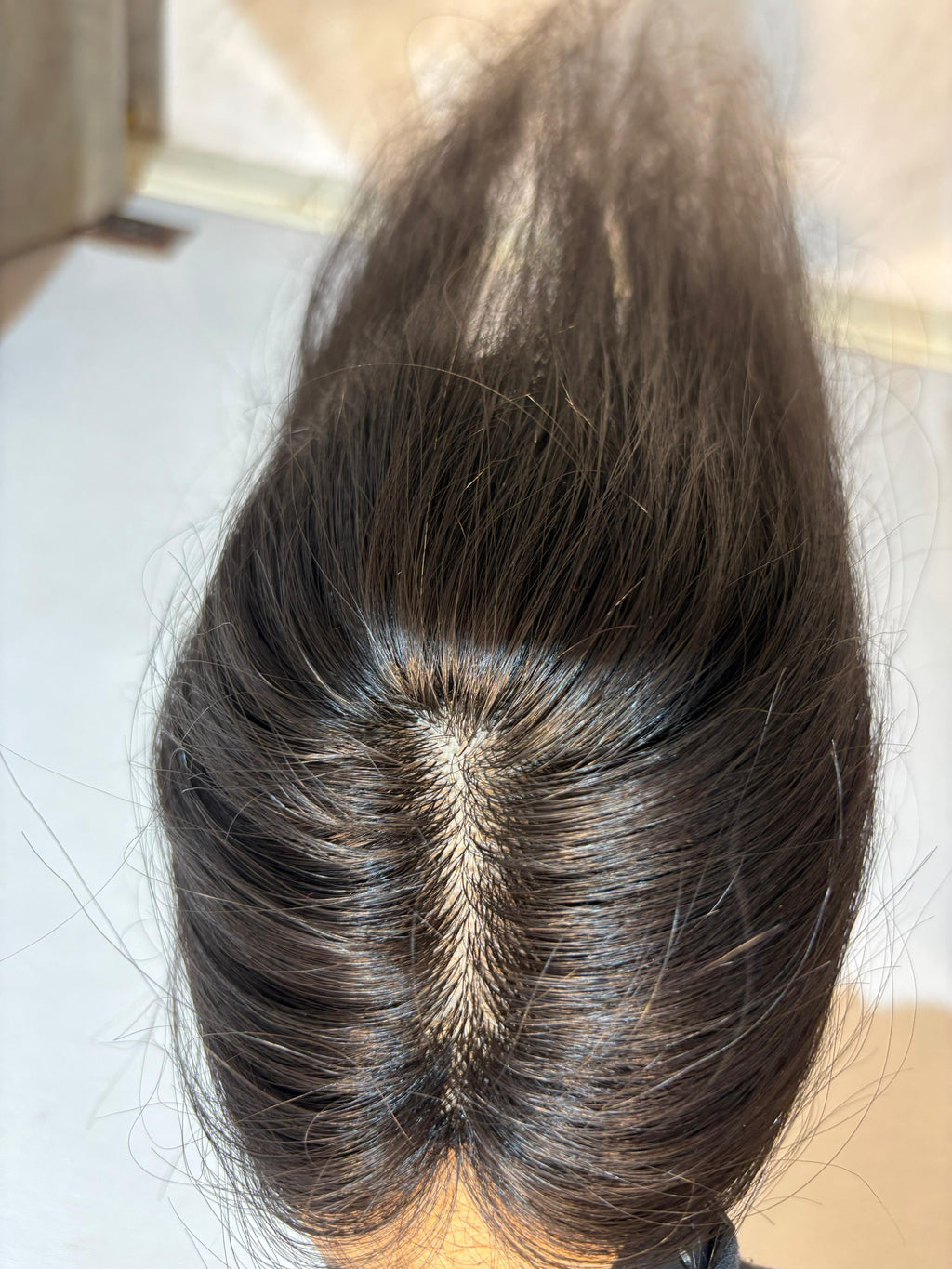 Ponytail-Friendly Hair Topper | Silk Base | Natural Black | Straight | Remy Hair India
