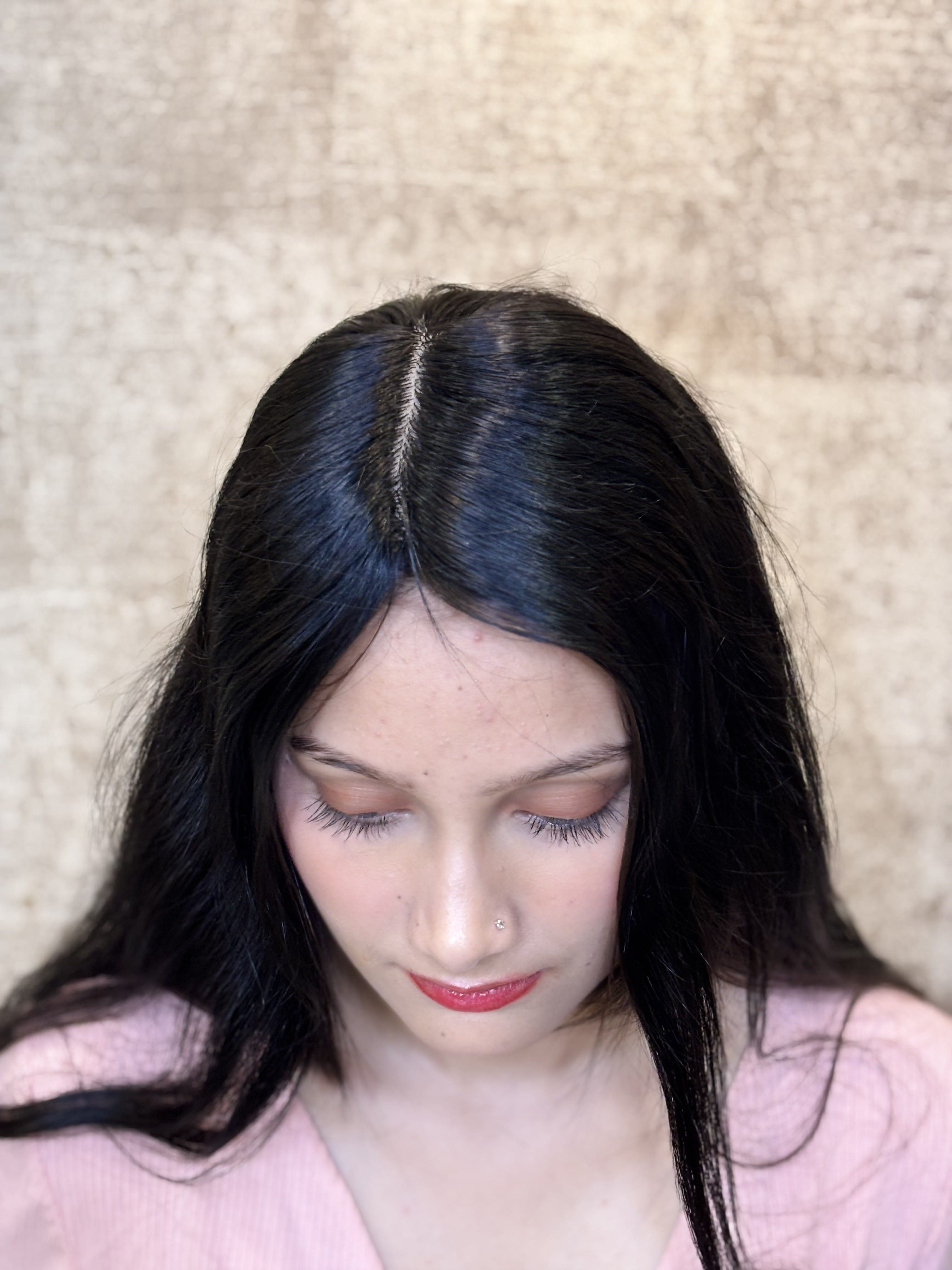 Hair Topper for Alopecia & Full Coverage | Silk Base | Natural Black | Straight | Remy Hair India