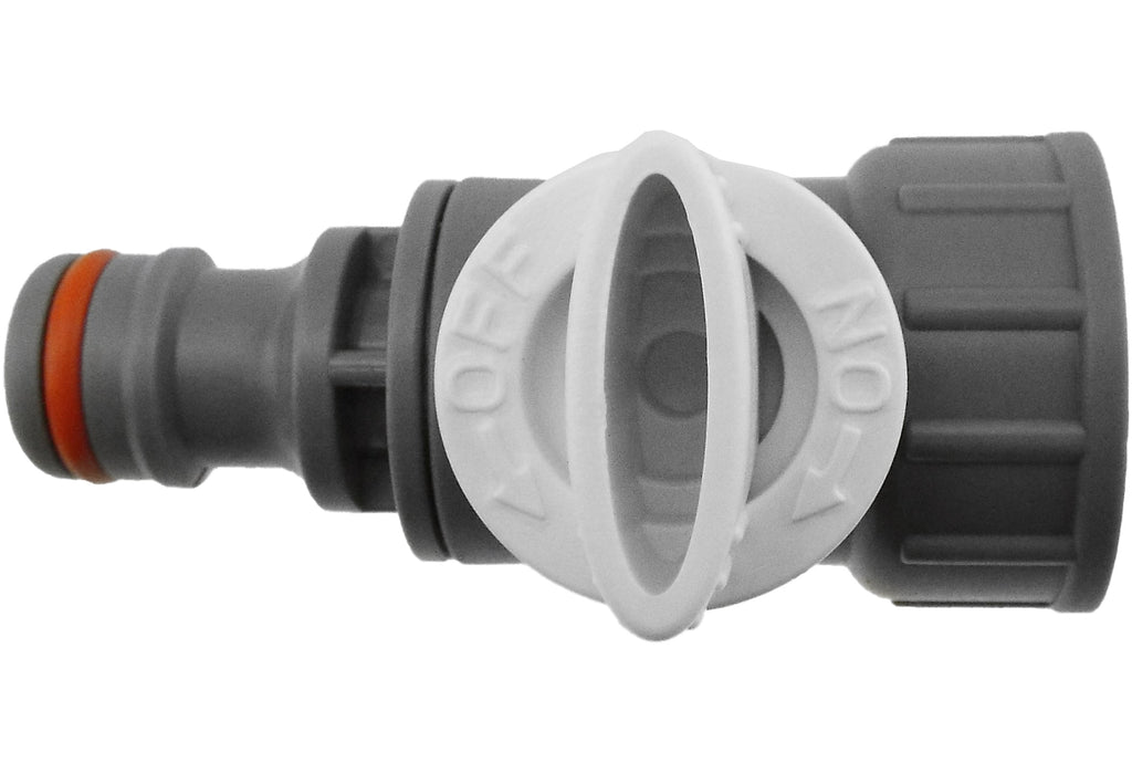 Tap Adapter with Valve 3/4in BSPF - Snap-On Connector WL for Hose Connector Set
